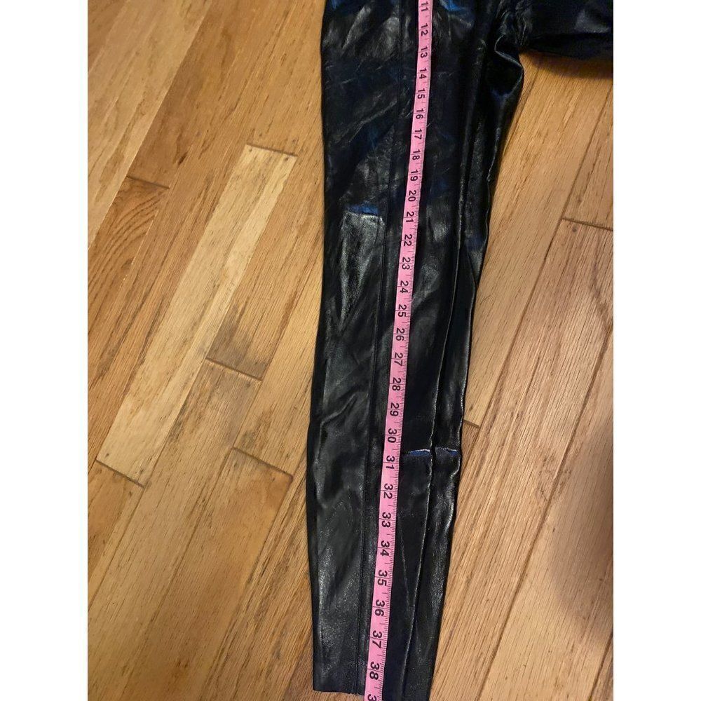 ASOS, women’s black faux leather high rise skinny pants with side zip sz 6 - Picture 10 of 10